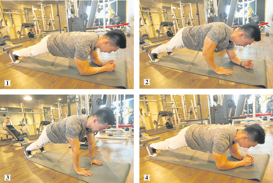俯臥撑体(push up plank)