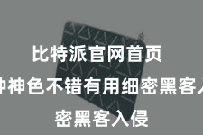 比特派官网首页  这种神色不错有用细密黑客入侵